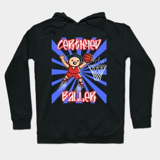 Certified Baller cute cartoon basketball player Hoodie